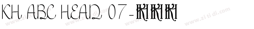 KH ABC HEAD 07字体转换